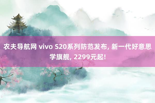 农夫导航网 vivo S20系列防范发布， 新一代好意思学旗舰， 2299元起!