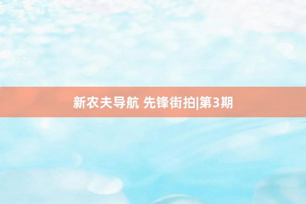 新农夫导航 先锋街拍|第3期
